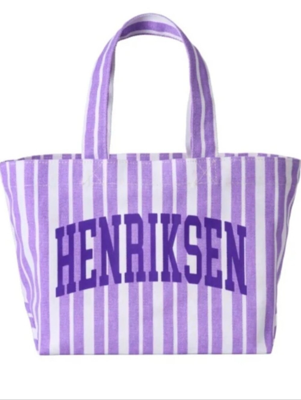 Ole Henriksen Purple and White Striped Tote Bag. NEW WITH TAG.